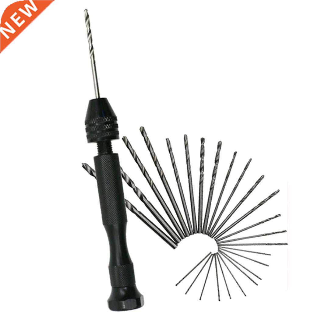 Mini Micro Hand With Chuck +10x Alloy Steel Twist Drills Ro