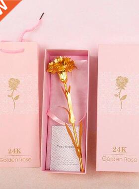 Valentine's Day Creative Gift Foil Plated Rose Gold Rose