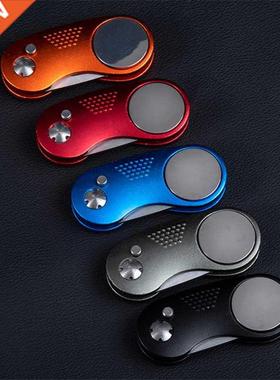 Metal Foldable Golf Dvot Fork Tool wth Button Magnetc Po