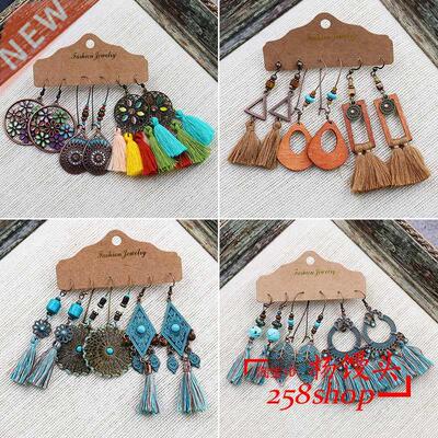 Pairs Bohemian Ethnic Earrings Women New Accessories Gifts