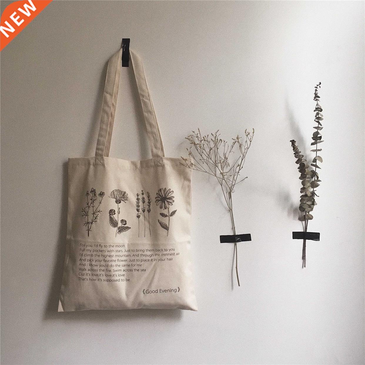 y2k Shopping Bag Flowers print Women handbag casual chic wom