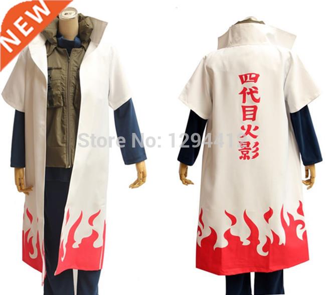 Anime Naruto Yondaime Hokage Namikaze Minato Uniform Cloak