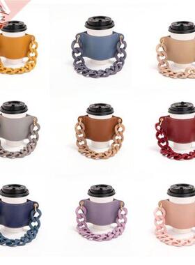 PU Leather Cup Holder Portable Glass Bottle Leather Case Eco