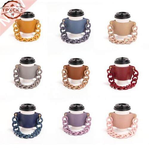 PU Leather Cup Holder Portable Glass Bottle Leather Case Eco