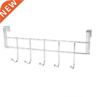 1 pc 5 Hooks Stainless Steel Clothes Hooks Door Bathroom
