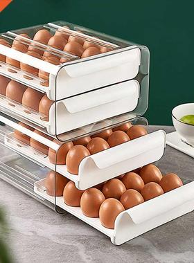 Double-Layer Egg Box Drawer Type Fresh-Keepng Storage Conta