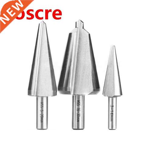 3-14mm 8-20mm 16-30mm 3 Pieces Umbrella Step Drill Bit Hole