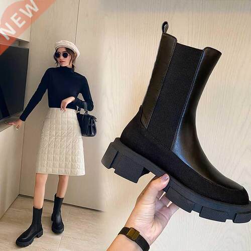 INS HOT Women ankle boots natural leather 22-25CM cowhide st