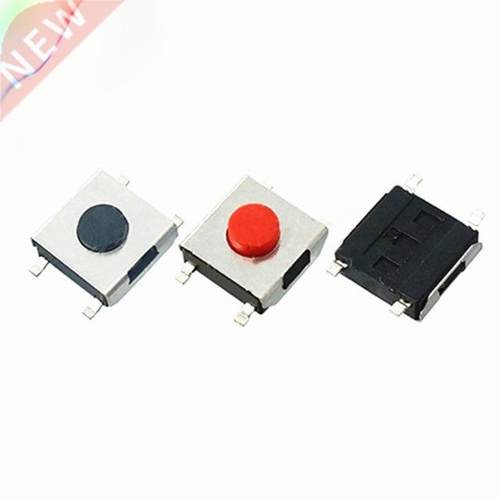 50pcs Free shopping 4 Foot Patch Switch 6 X6x.1 Red/Black P