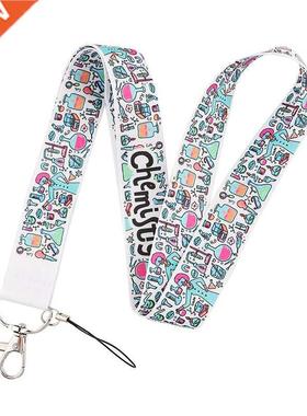 Science Neck Strap Lanyards Keychain Badge Holder ID Card Pa