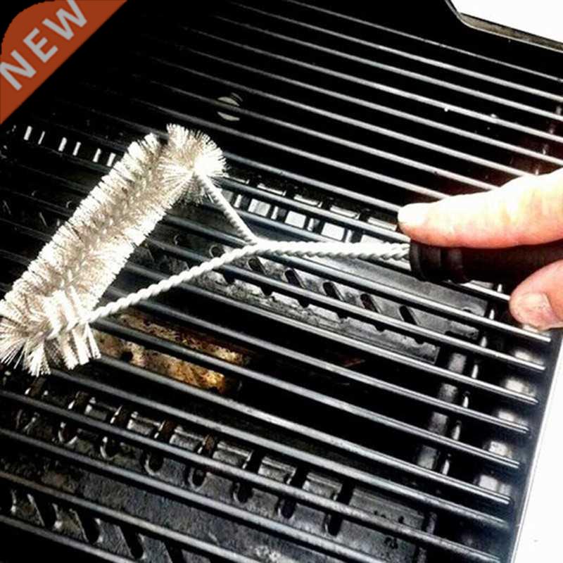 12 inch Barbecue Grill BBQ Brush Stainless Steel Wire Bristl