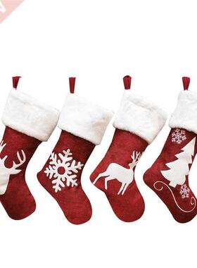 4Pack Christmas Stockings Socks Gift Candy Bag Christmas Dec
