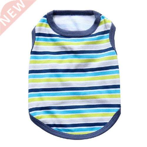Cotton Summer Striped Dog Shirt Casual Pet Vest
