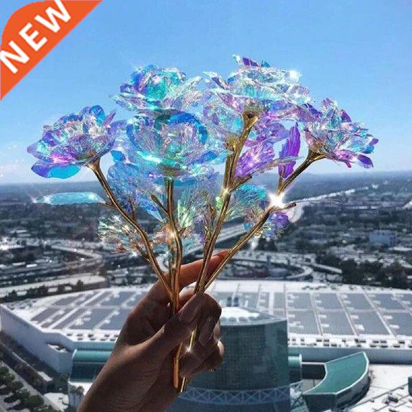 10pcs/lot 24K Gd Plated Galaxy Rose Artificial Gd Foil
