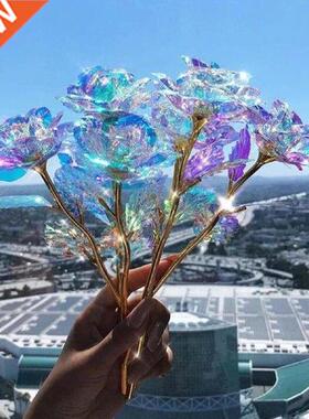 10pcs/lot 24K Gd Plated Galaxy Rose Artificial Gd Foil