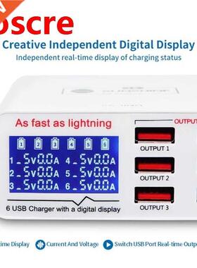 QC.0 5V Charger 6 Port USB Mobile Phone Quick Charging Volt