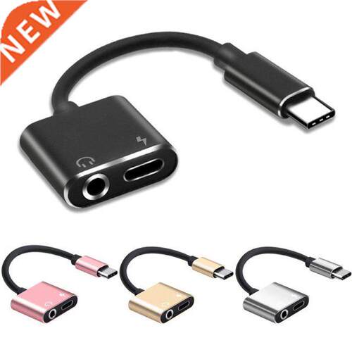 Usb Type C Adapter Charger Audio Cable 2 In 1 Type-C To 3.5m