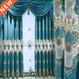 2021 European Style Chenille Curtain Thickened Shading Finis
