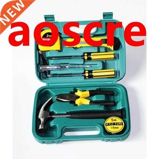 9Pcs Home Hardware Toolbox Hammer Screwdriver Electric pen s