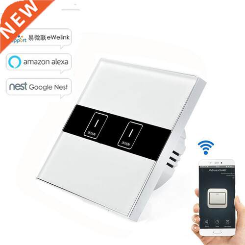EU Standard 2 Gang Wifi Control Switch via Android and IOS,
