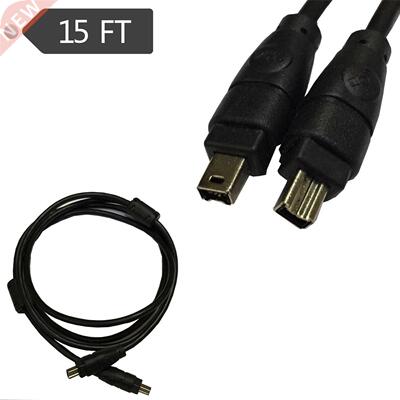Black IEEE 194 Firewire 400 to Firewire 400 Cable, 4 Pin/4P