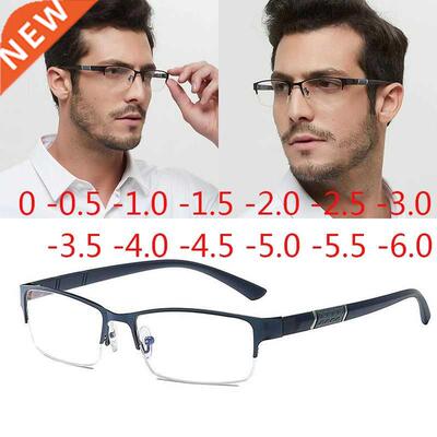New Half Metal Frame Nearsighted Glasses Unisex Prescription