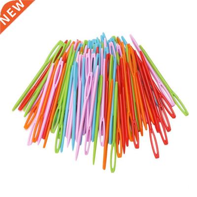 100pcs Multicolor 7cm Plastic Knitting Needles Crochet Hook