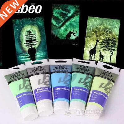 100ML pebeo Acrylic Paint Glow in the Dark Glowing paints Lu