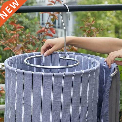 Stainless Steel Blanket Hanger Round Spiral Quilt Sheets Han