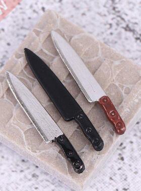 1:12 Dollhouse Miniatures Metal Knife Model Mini Kitchen