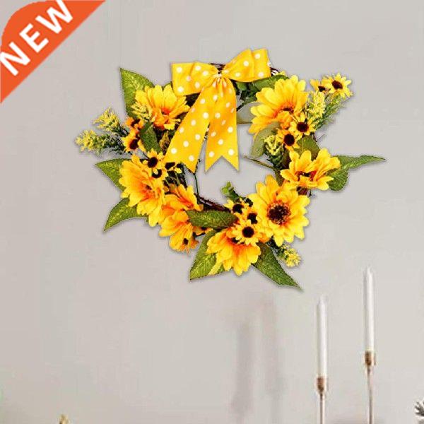 Artificial Sunflower Wreath For Home Fake Sunflower Wreath