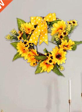 Artificial Sunflower Wreath For Home Fake Sunflower Wreath