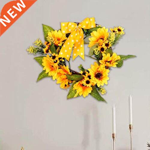 Artificial Sunflower Wreath For Home Fake Sunflower Wreath