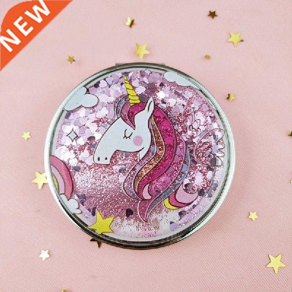Mini Unicorn Makeup Mirror Compact Pocket Mirror Portable