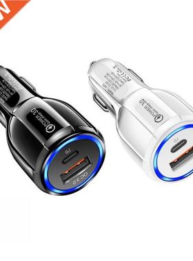 QC.0 D Type-C 15W Car Charger Supports Laptop Fast Charging
