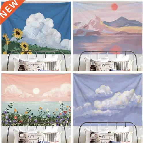 Oil Painting Tapestry Dorm Room Wall Decor View Hanging Deco