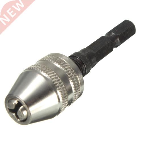 Silver+Black 6mm Keyless Drill Bit Chuck Quick Change Adapte