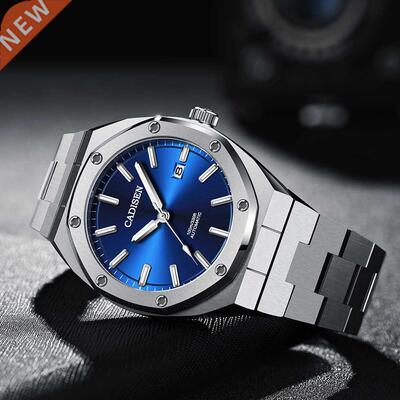 CADISEN New 42MM Men Watches Mechanical Automatic NH35A Blu