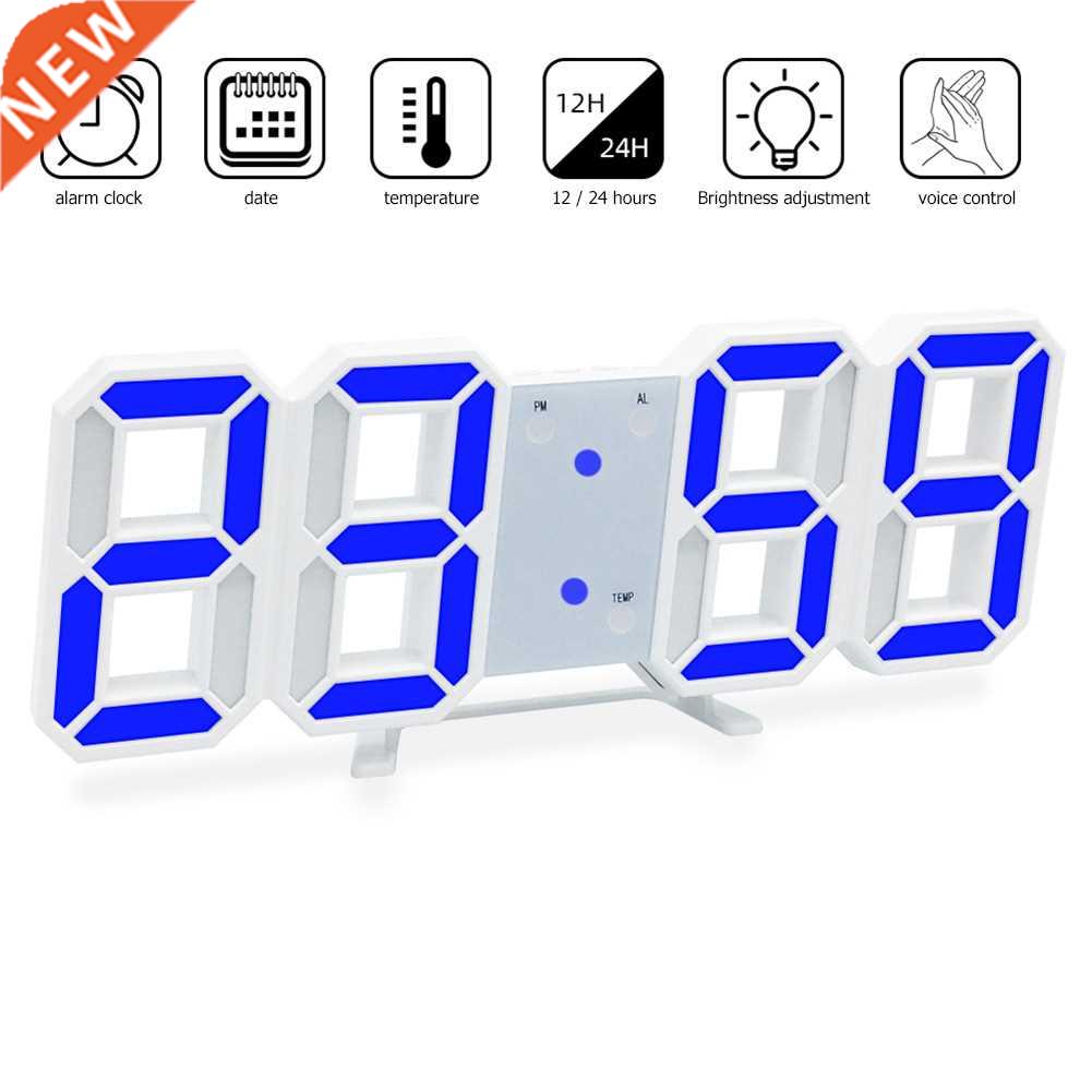 Digital Alarm Clock 3D LED Digital Alarm Clocks Date Time Ni