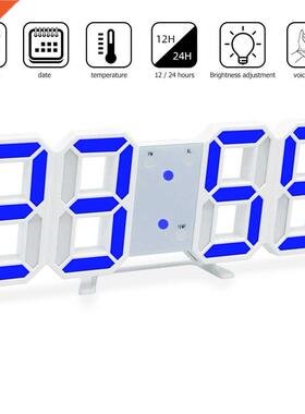 Digital Alarm Clock 3D LED Digital Alarm Clocks Date Time Ni