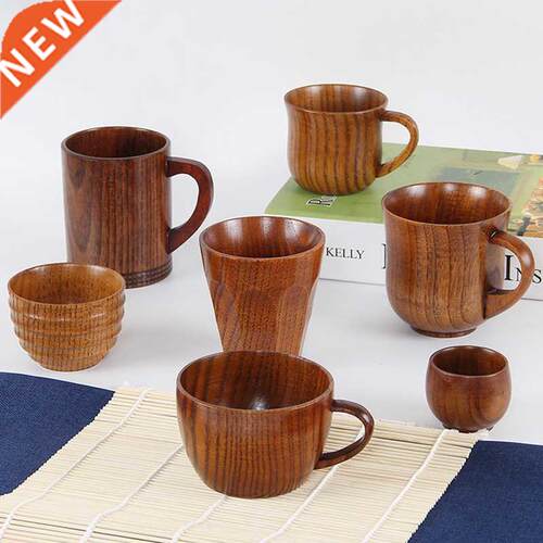 Japanese Style Wooden Cup Creative Jujube Wood Insulation Te