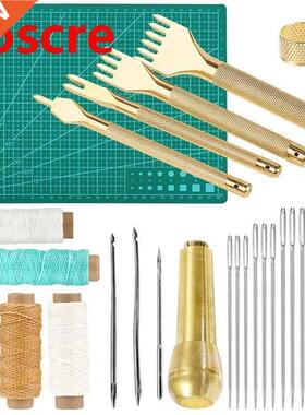 Professional Leather Craft Punch Tool Kit And Leather Sewin
