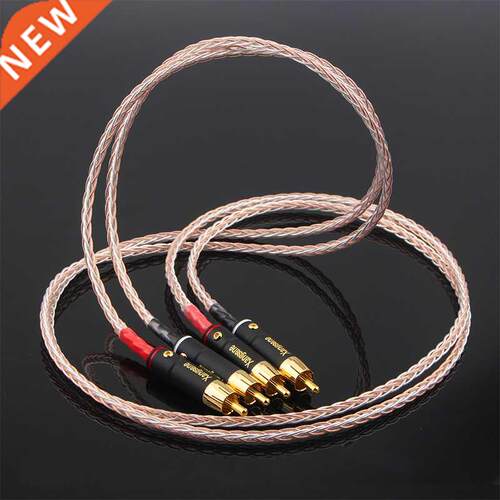 8 Strands OCC Silver Plated Audio RCA Cable Hifi Amplifier S