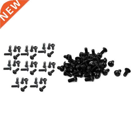 100 Pcs Black Hex Socket Screws : 50 Pcs M5x8mm Button Head