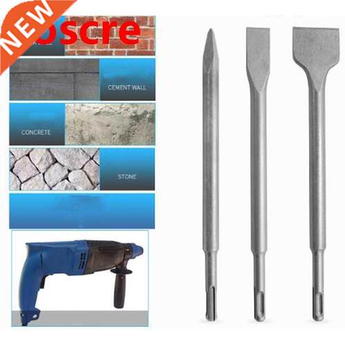 3pcs Flat and Pointed Cold Chisel 25*2cm Electric Hammer Dri