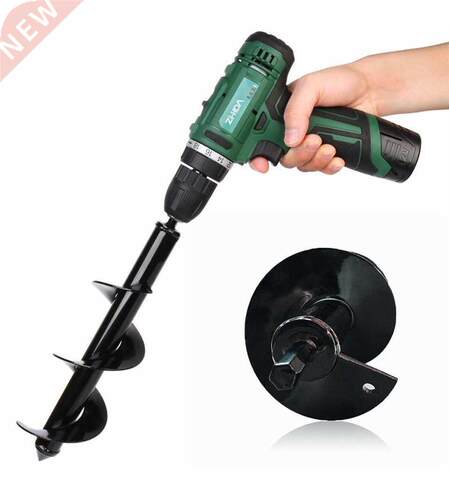 4 Sizes Garden Auger Drill Bit Tool Spiral Hole Digger Groun
