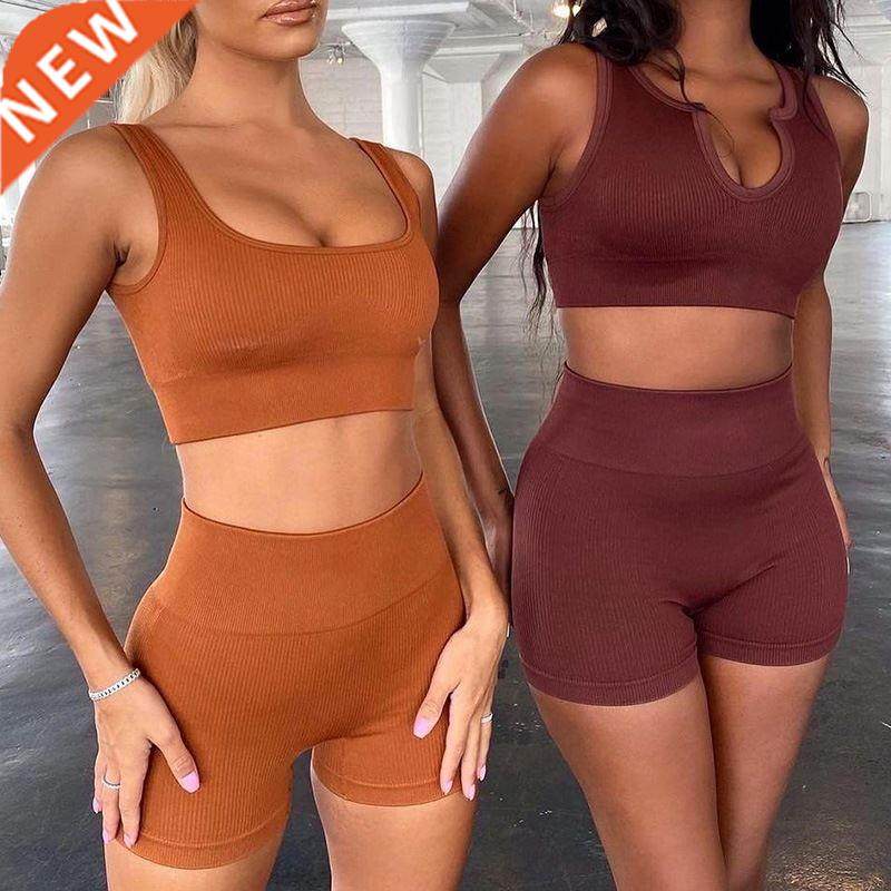 Sports short-sleeved shorts yoga wear fitness suit瑜伽短套装