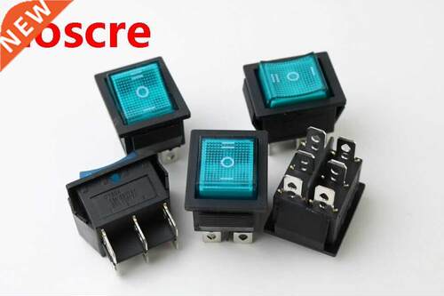 Rectangular Latching Rocker Switch  Position ON-OFF-ON 6 P