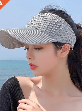 New Long Brim tail Baseball Cap Women Casual Hollow Out Brea