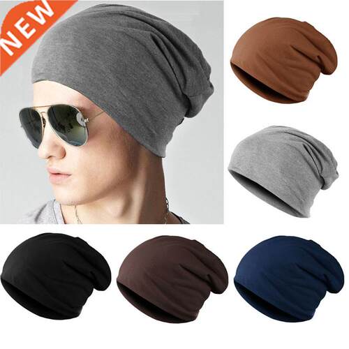 Classical Men's Autumn Winter Hats Solid Color Beanies Hip-p